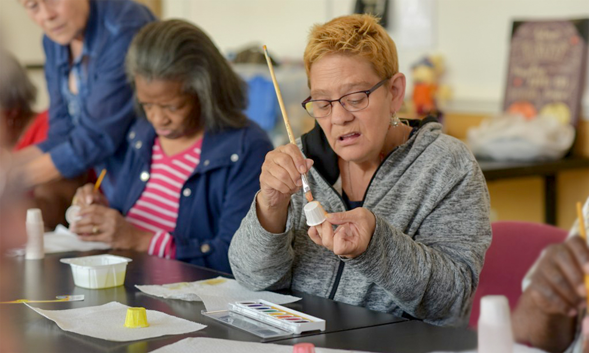 Residents painting